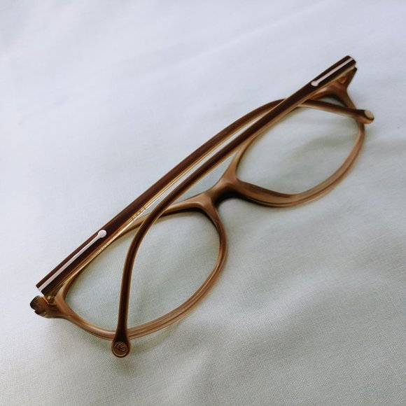 FACE STOCKHOLM Eyeglass Frames 1300 GLOW Full Plastic Rim Brown Tan Beige - Picture 10 of 11